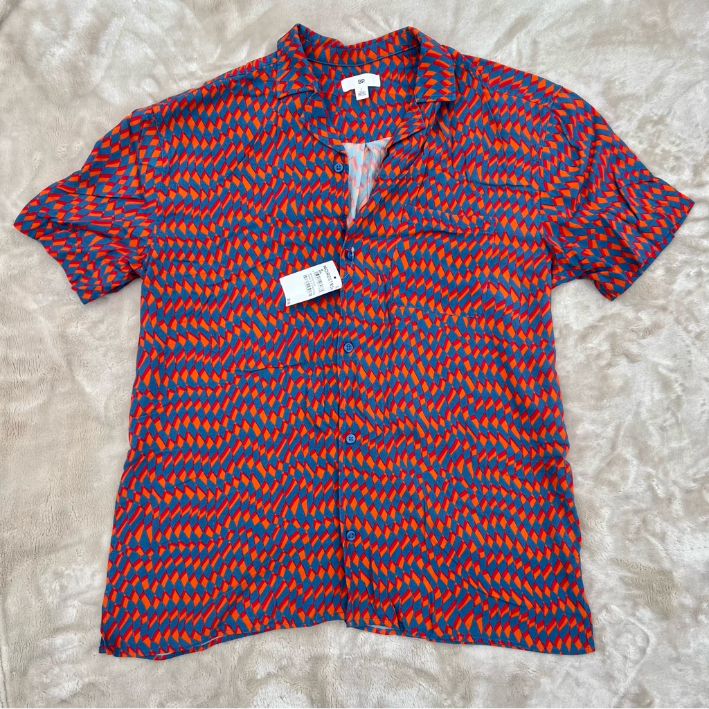 Geometric Button-Down Top